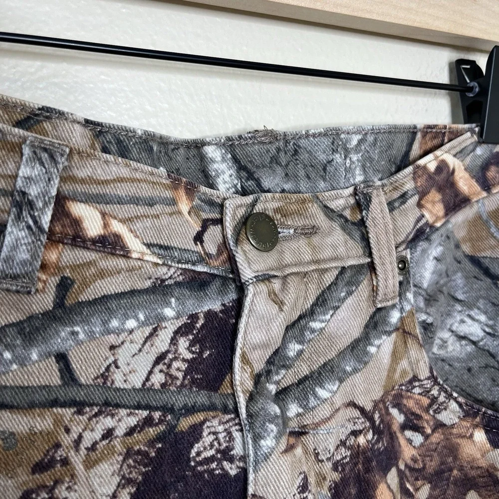 Wrangler 3D Fusion Camo Denim Double Knee Jeans Mens 32 x30 97GR1FS Hunting Gorp